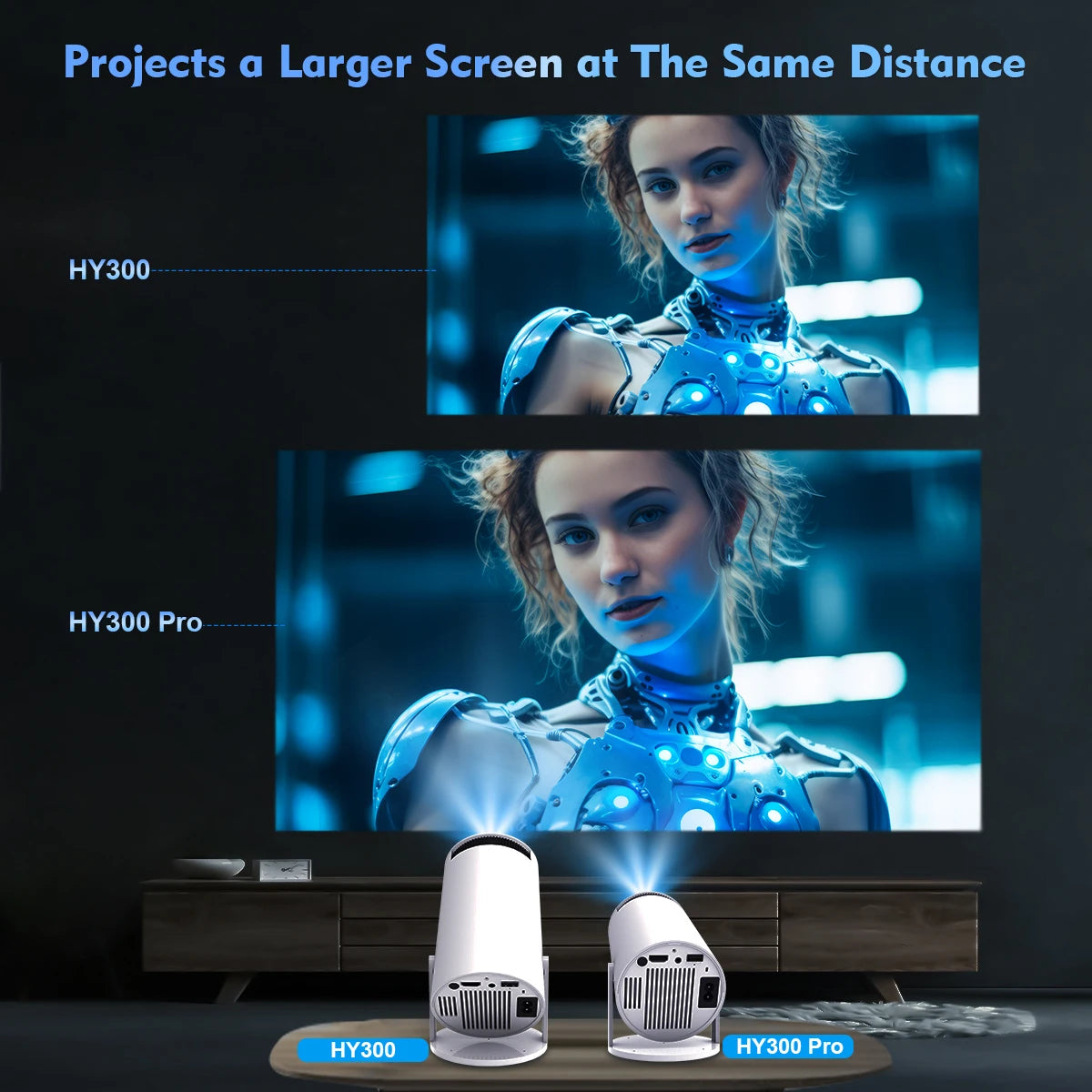 Smart Home Portable Projector Gray - Onyxify