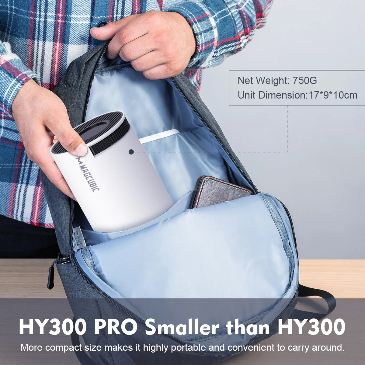 Smart Home Portable Projector Gray - Onyxify